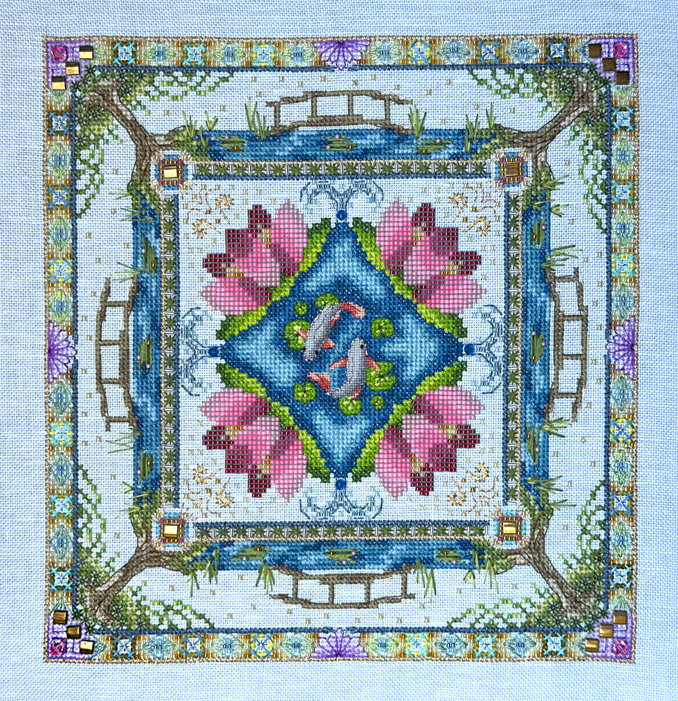 Water Lily Beaded Tile
