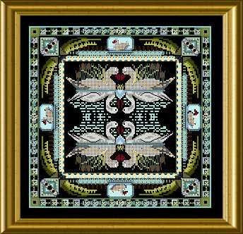 Beaded Swan Tile