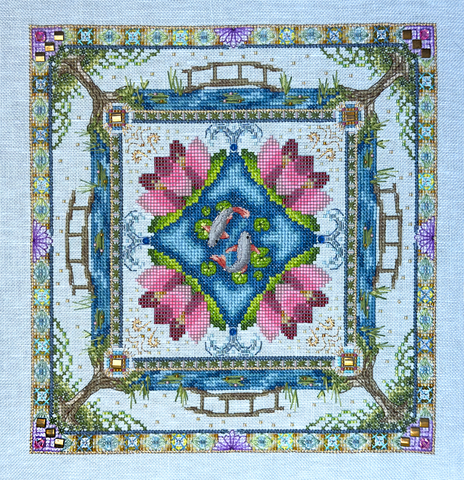 Water Lily Beaded Tile